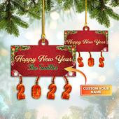 Personalized Family Name Happy New Year Ornament New Years Eve Ornaments