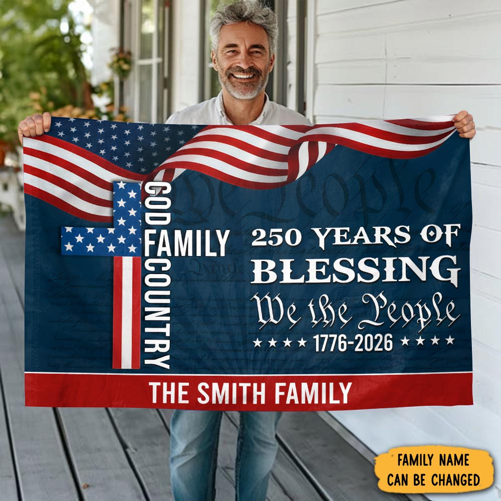 Personalized Family We The People American Flag 250 Years Flag Gift For Dad