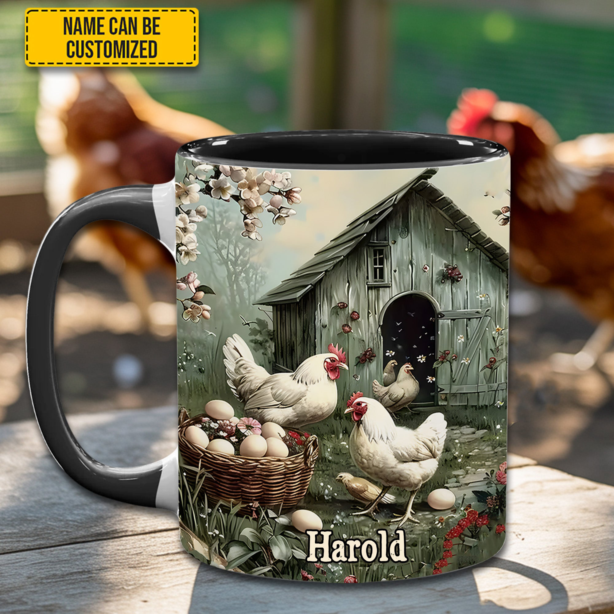 Personalized Farm Life Chicken Mug Animal Design Kitchen Mug Chicken Lover Gifts