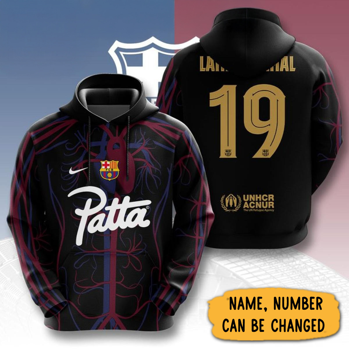 Personalized FC Barcelona La Liga Champions League 2024 Hoodie Football Fan Gift Ideas