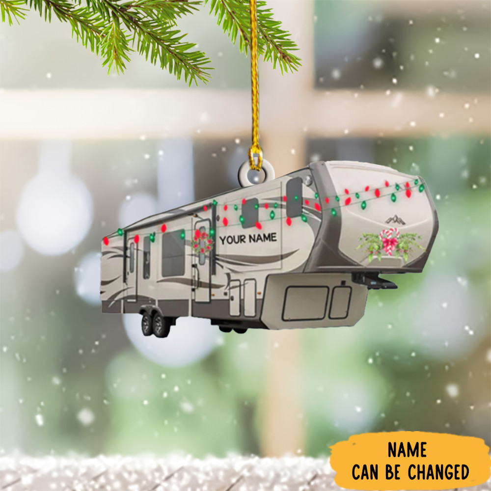Personalized Fifth Wheel Camper Ornament Fifth Wheel Christmas Ornament Christmas Decor 2024
