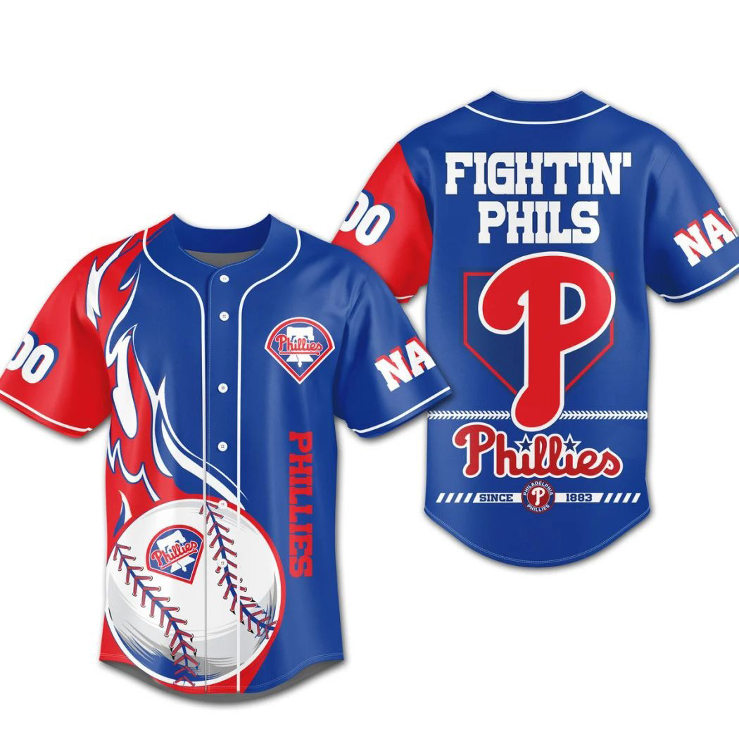 Personalized Fightin' Phils Philadelphia Phillies Since 1883 Baseball Jersey Fans Gifts