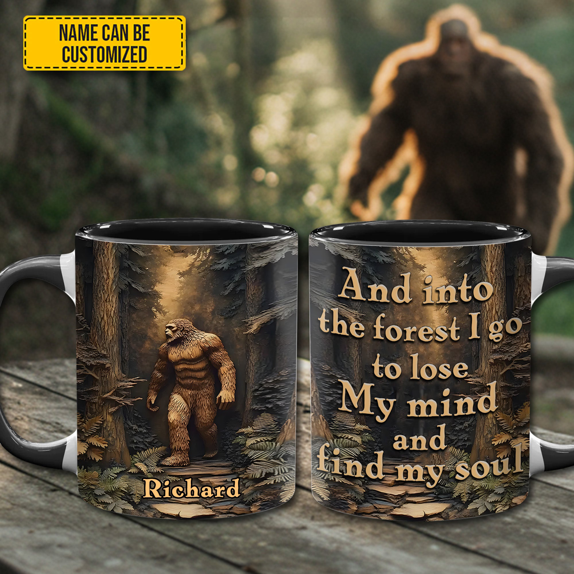Personalized Find My Soul Bigfoot Mug Animal Design Drinking Cup Best Presents