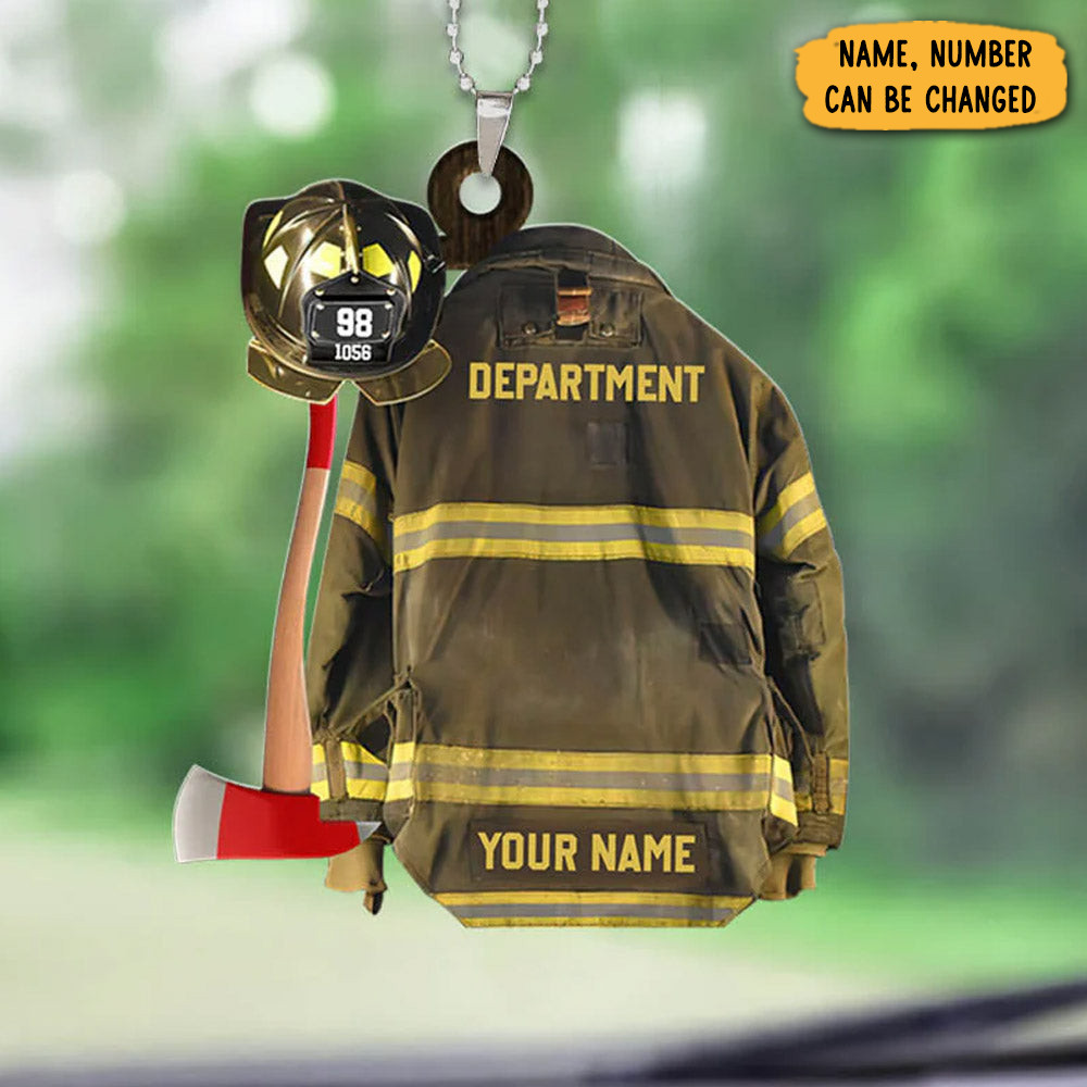 Personalized Firefighter Armor Christmas Ornament Xmas Decor Christmas Gift Ideas For Him