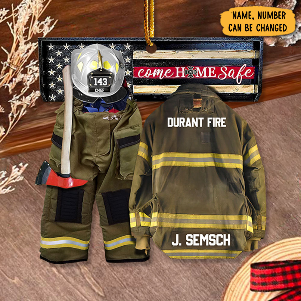 Personalized Firefighter Christmas Ornament Holiday Home Decor Thoughtful Christmas Gifts