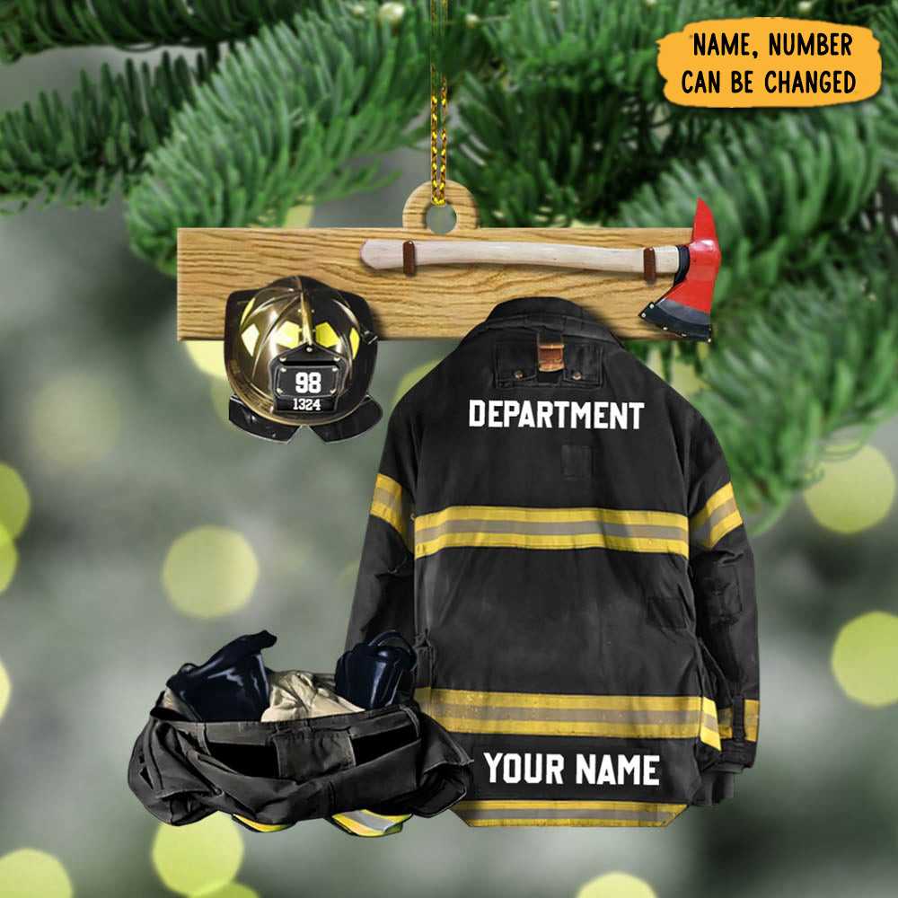 Personalized Firefighter Christmas Ornament Xmas Tree Decor Christmas Gifts For Father