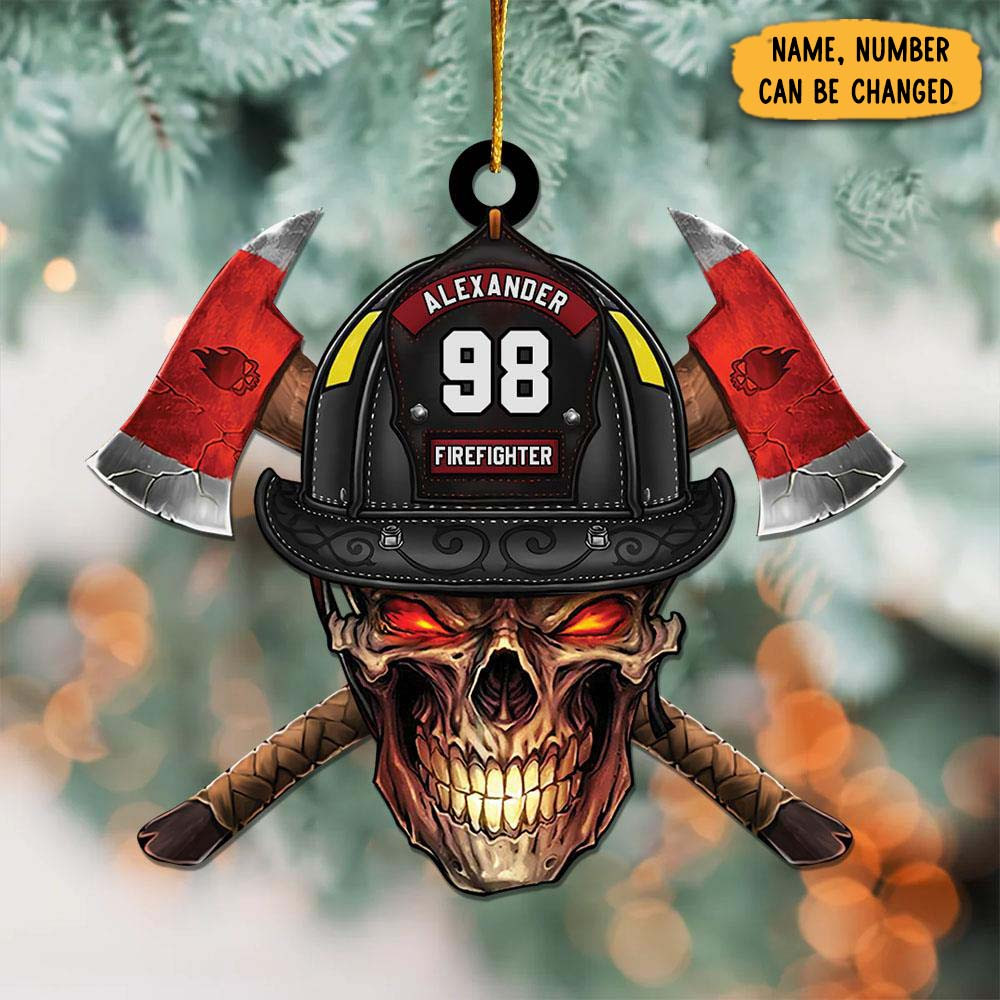 Personalized Firefighter Christmas Ornament Xmas Tree Decor Christmas Gifts For Firefighters