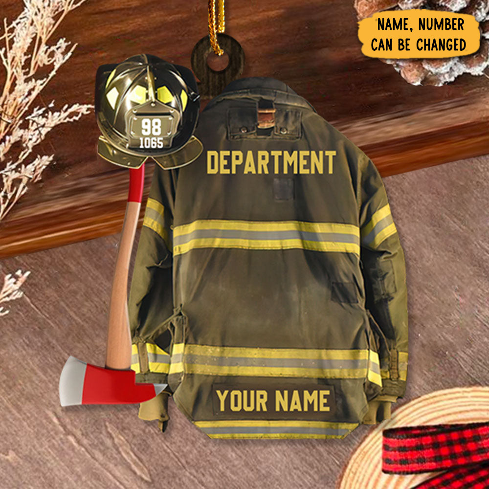 Personalized Firefighter Costume Christmas Ornament Christmas Decor Gifts For Men