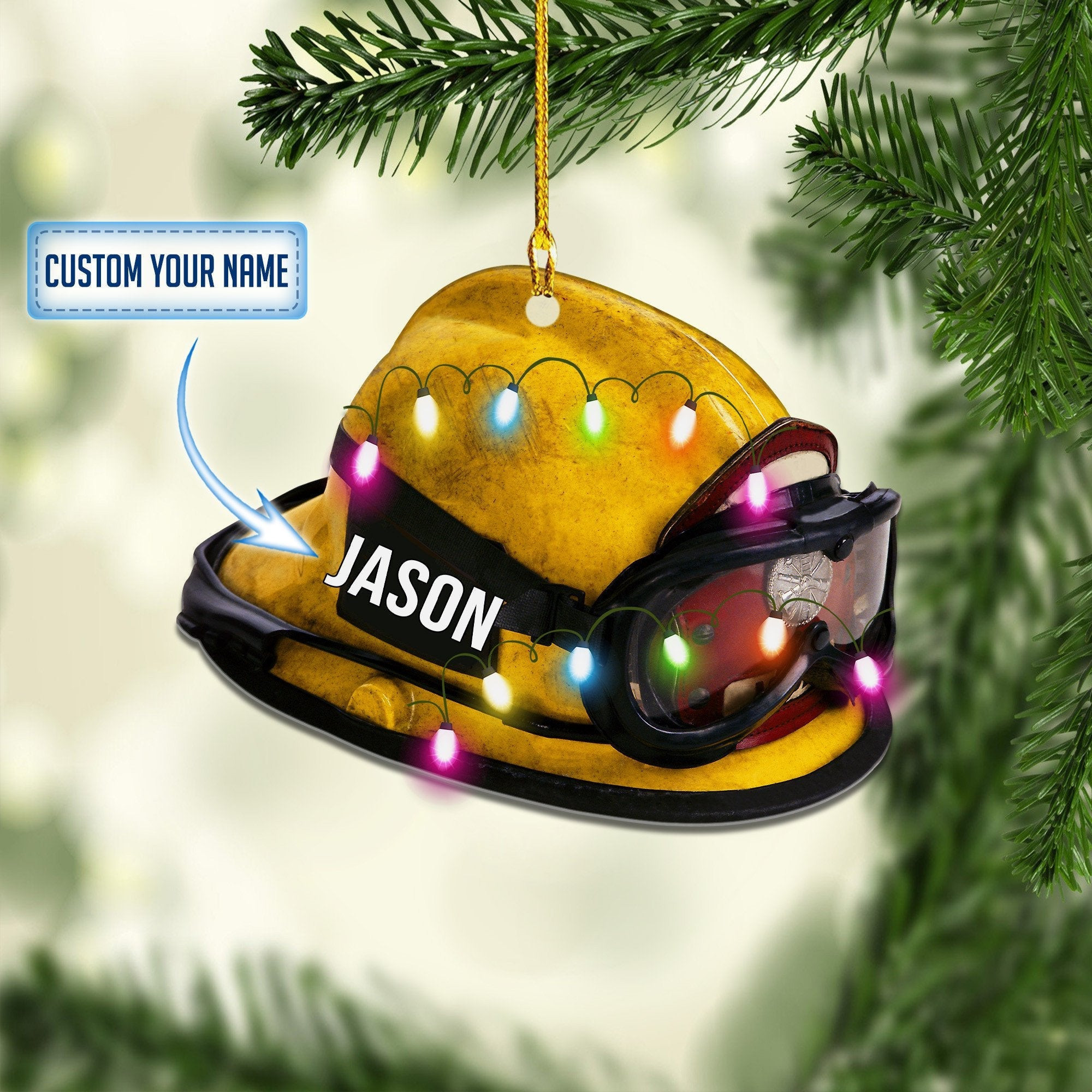 Personalized Firefighter Helmets Christmas Ornaments Pride Firefighter Firefighter Christmas Gift