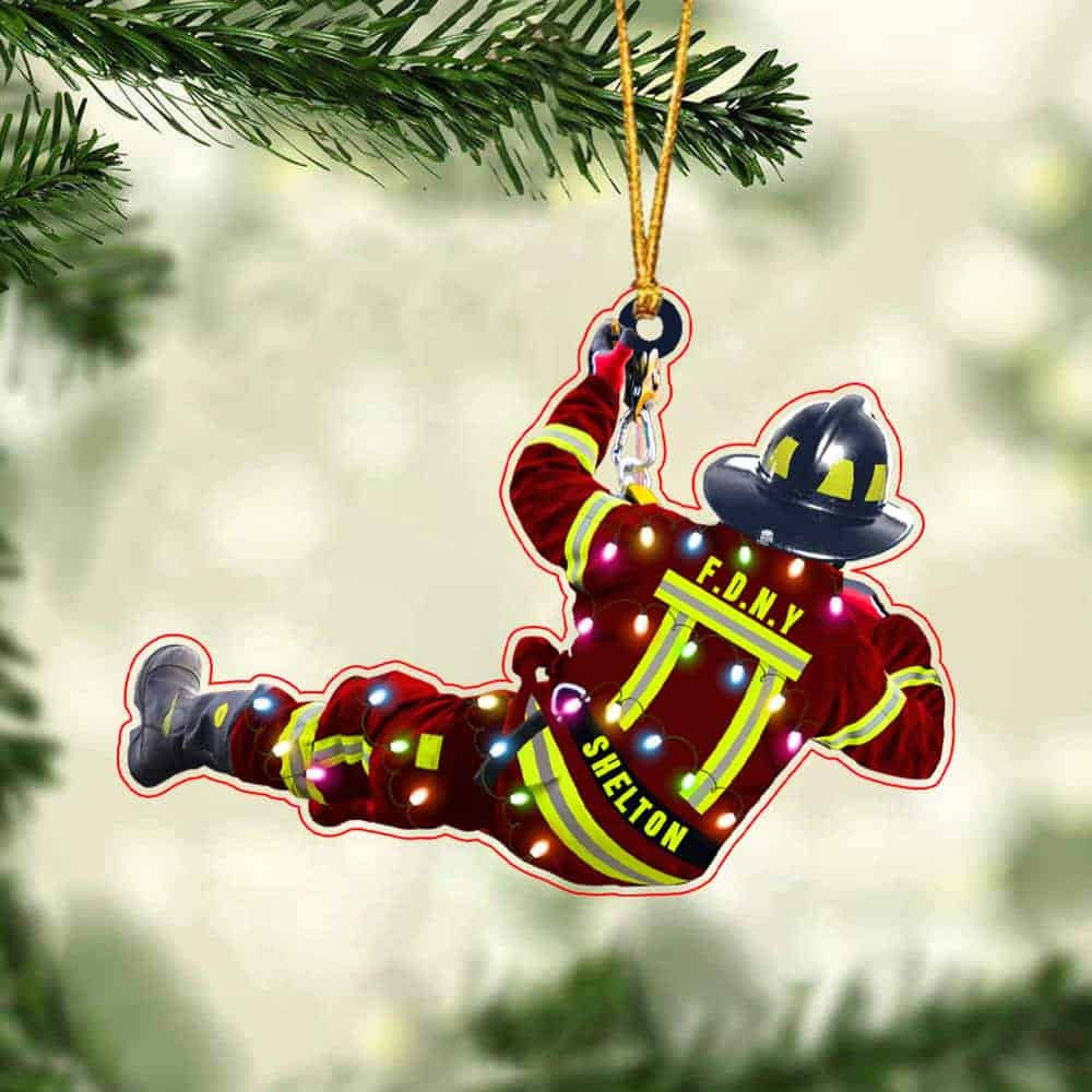 Personalized Firefighter On Duty Personalized Fireman Acrylic Ornament