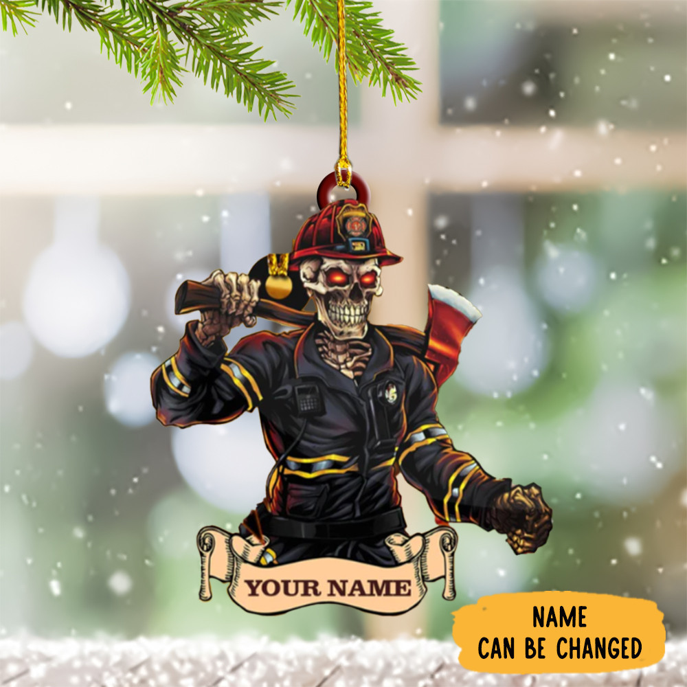 Personalized Firefighter Ornament Christmas Fireman Ornaments Decoration Gifts