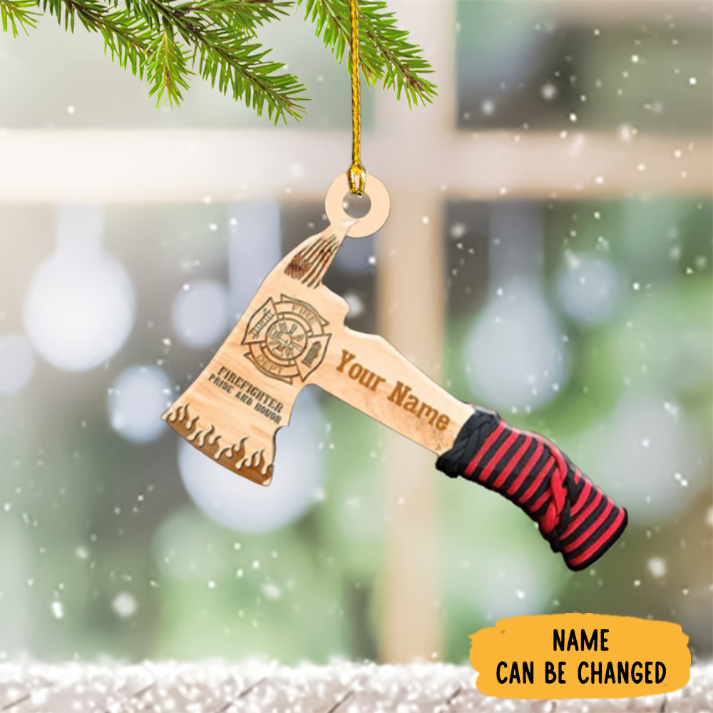 Personalized Firefighter Ornament Christmas Tree Ornament Firefighter Pride And Honor