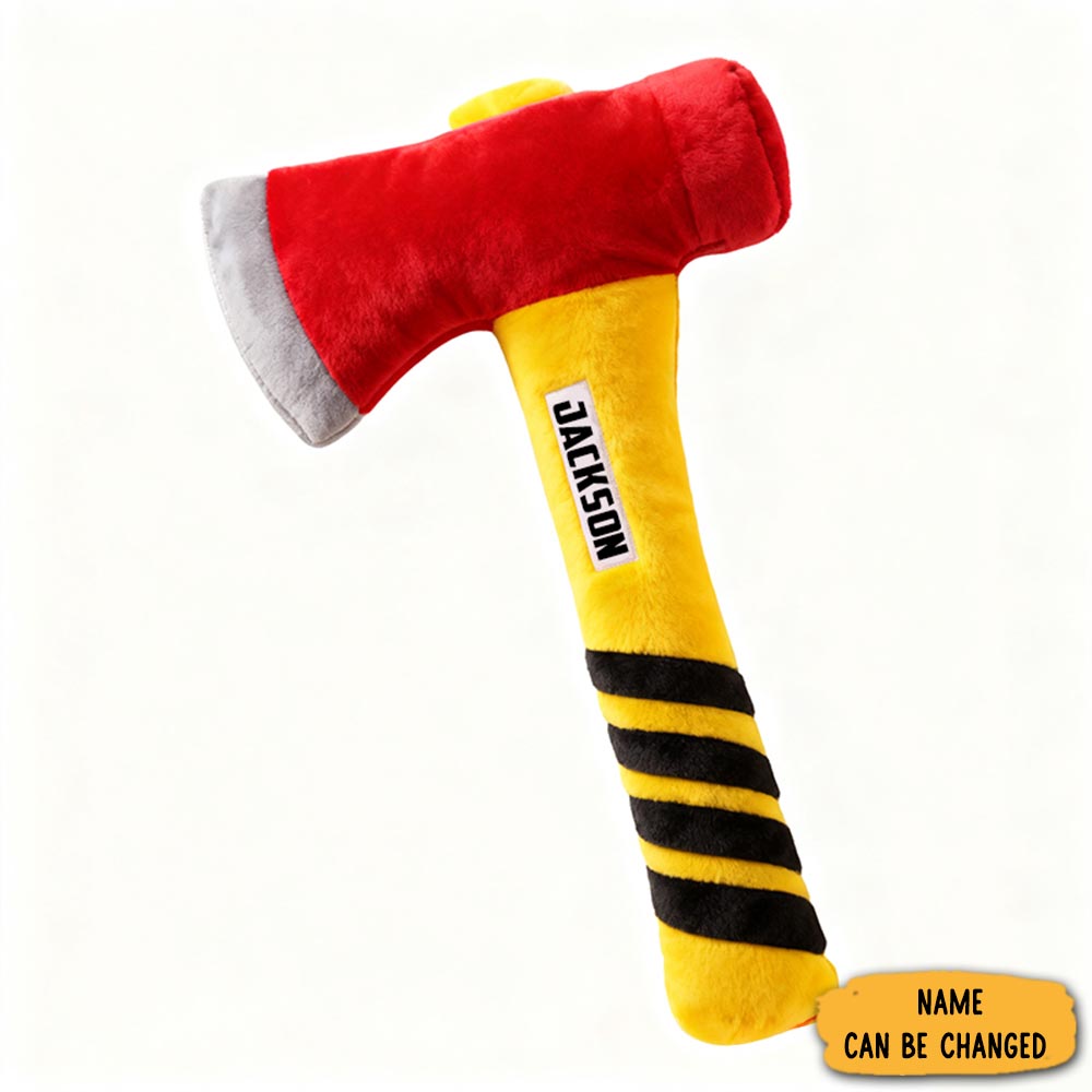 Personalized Firefighter Plush Axe Custom Name Design Toy Gift For Firefighter Enthusiasts And Kids