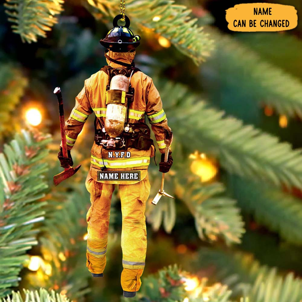 Personalized Firefighters On Duty Christmas Ornament Xmas Tree Decor Meaningful Gifts