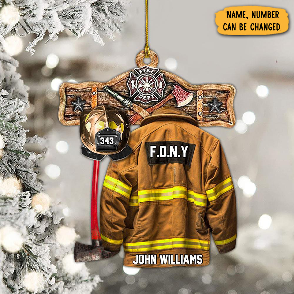 Personalized Fireman Christmas Ornament Tree Decor Christmas Gifts For Firefighters