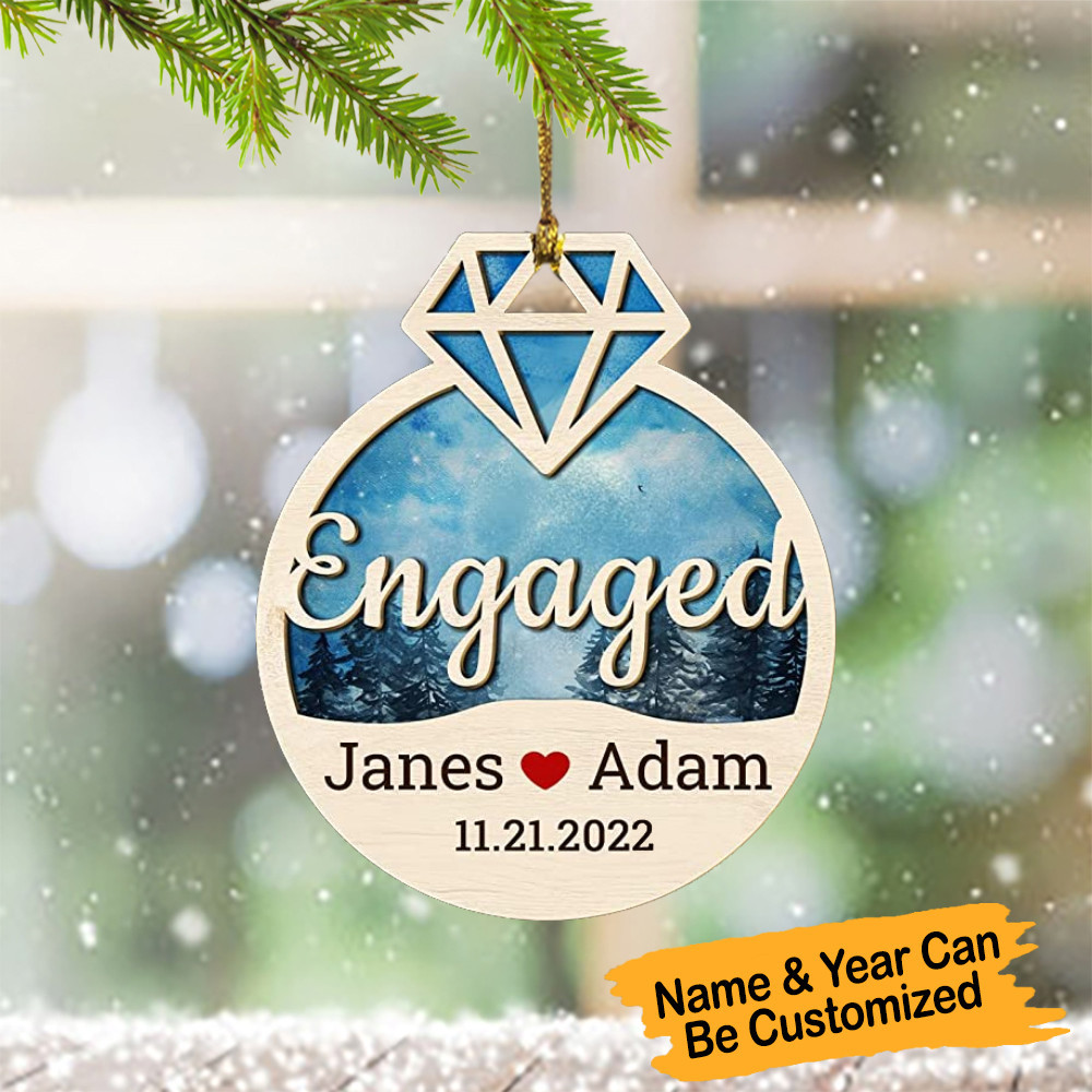 Personalized First Christmas Married Ornament Christmas Tree Ornament Engaged Couple 2024