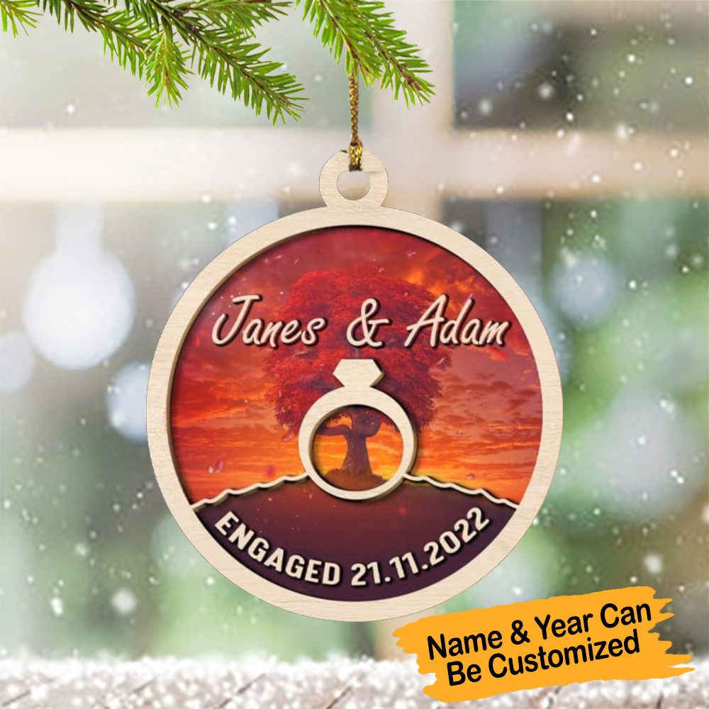 Personalized First Christmas Married Ornament First Year Married Ornament Xmas Tree Decor