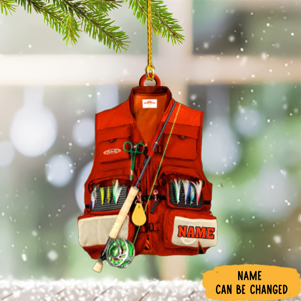 Personalized Fishing Christmas Ornament Fishing Ornaments For Christmas Tree Fisherman Gift