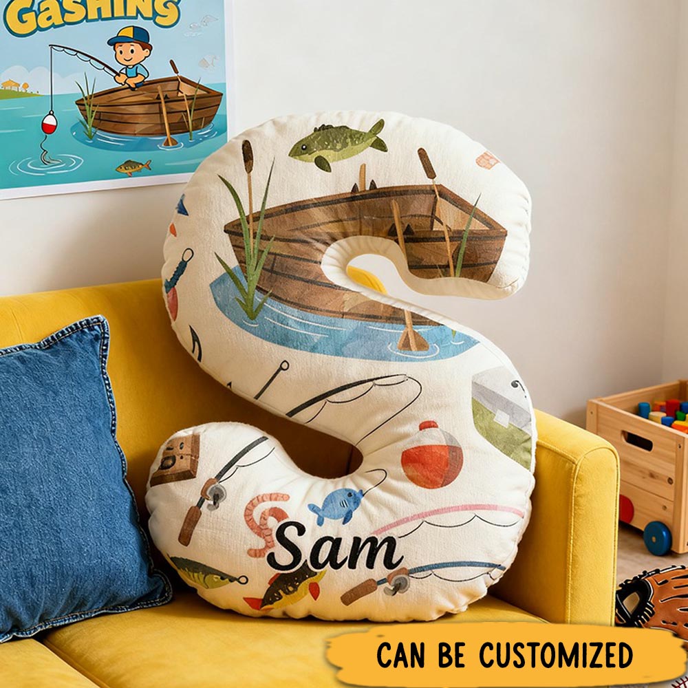 Personalized Fishing Pillow Funny Fishing Pillow Custom Name Graphic 3D Print Ideal Gift for Fishing Enthusiasts Cozy Holiday Decor