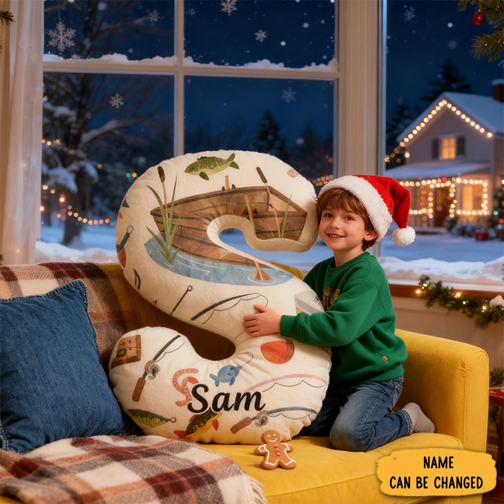 Personalized Fishing Pillow Funny Fishing Pillow Custom Name Graphic 3d Print Ideal Gift For Fishing Enthusiasts Cozy Holiday Decor