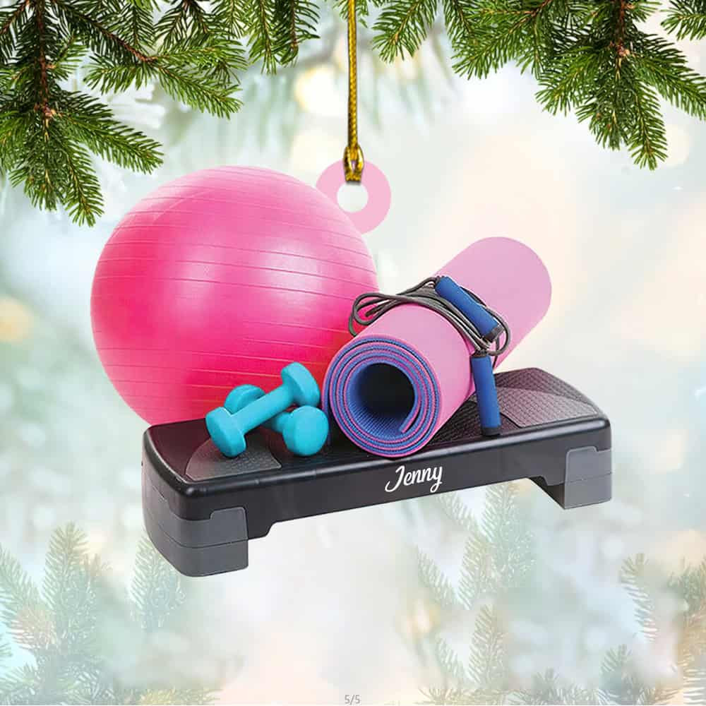 Personalized Fitness Christmas Ornament Gift For Gym Lovers