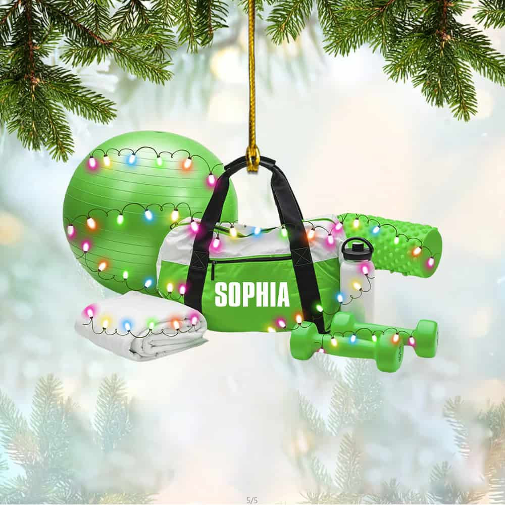 Personalized Fitness Workout Ornament Gift For Body Builder