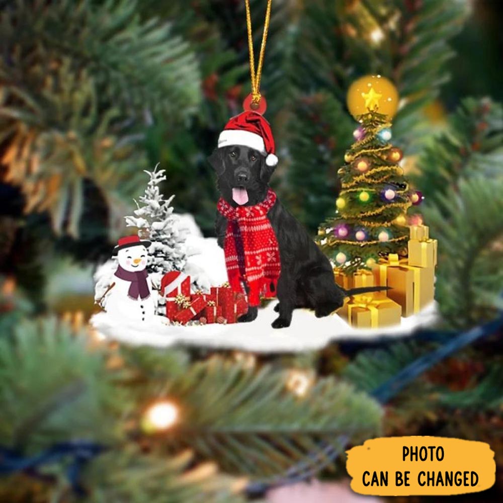 Personalized Flat Coat Retriever Christmas Ornament Memorable Anniversary Ornament Keepsake