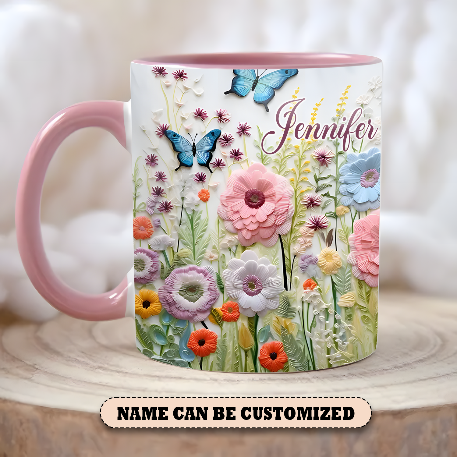 Personalized Flowers Garden Mug Aesthetic Mug Gifts For Gardening Lovers