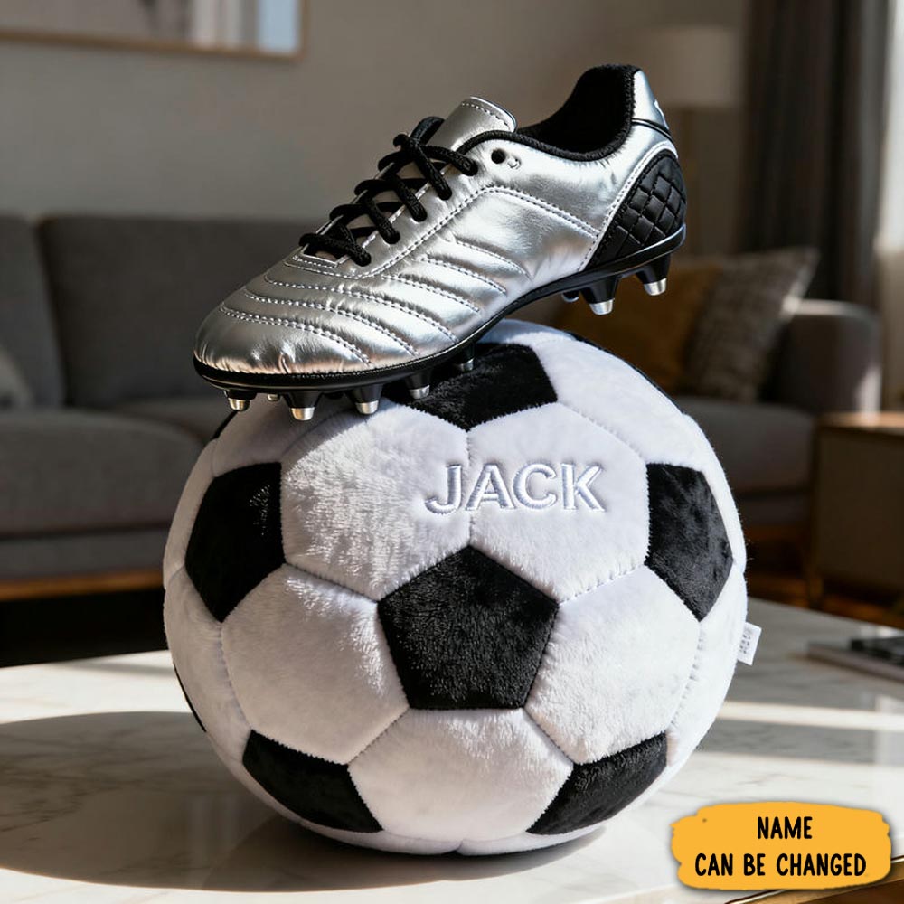 Personalized Football And Sneaker Pillow Interior Decor Sofa Accent Football Gift Ideas