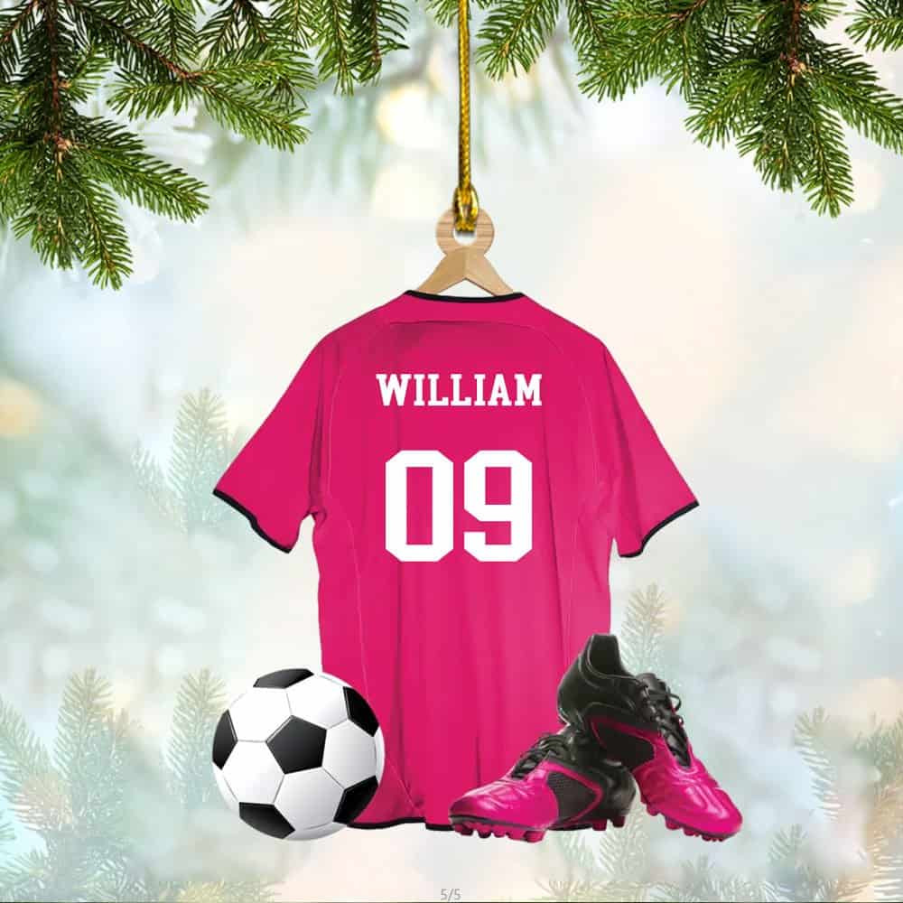 Personalized Football Soccer Uniform Personalized Acrylic Christmas Ornament Gift For Football Soccer Players
