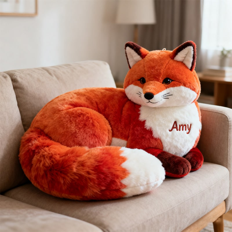 Personalized Fox Pillow Indoor Decorations Christmas Gifts Ideas For Fox Lovers