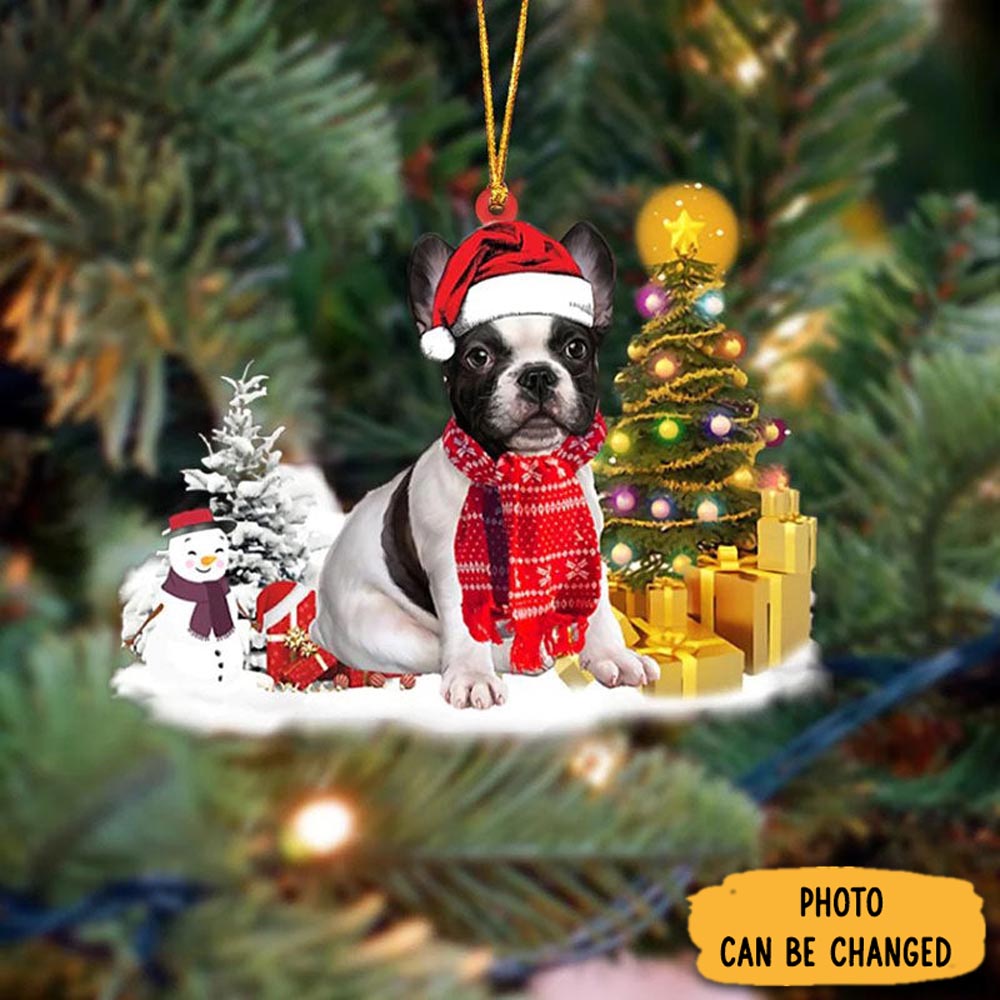 Personalized French Bulldog Christmas Ornament Warm Ornament Gift For Family