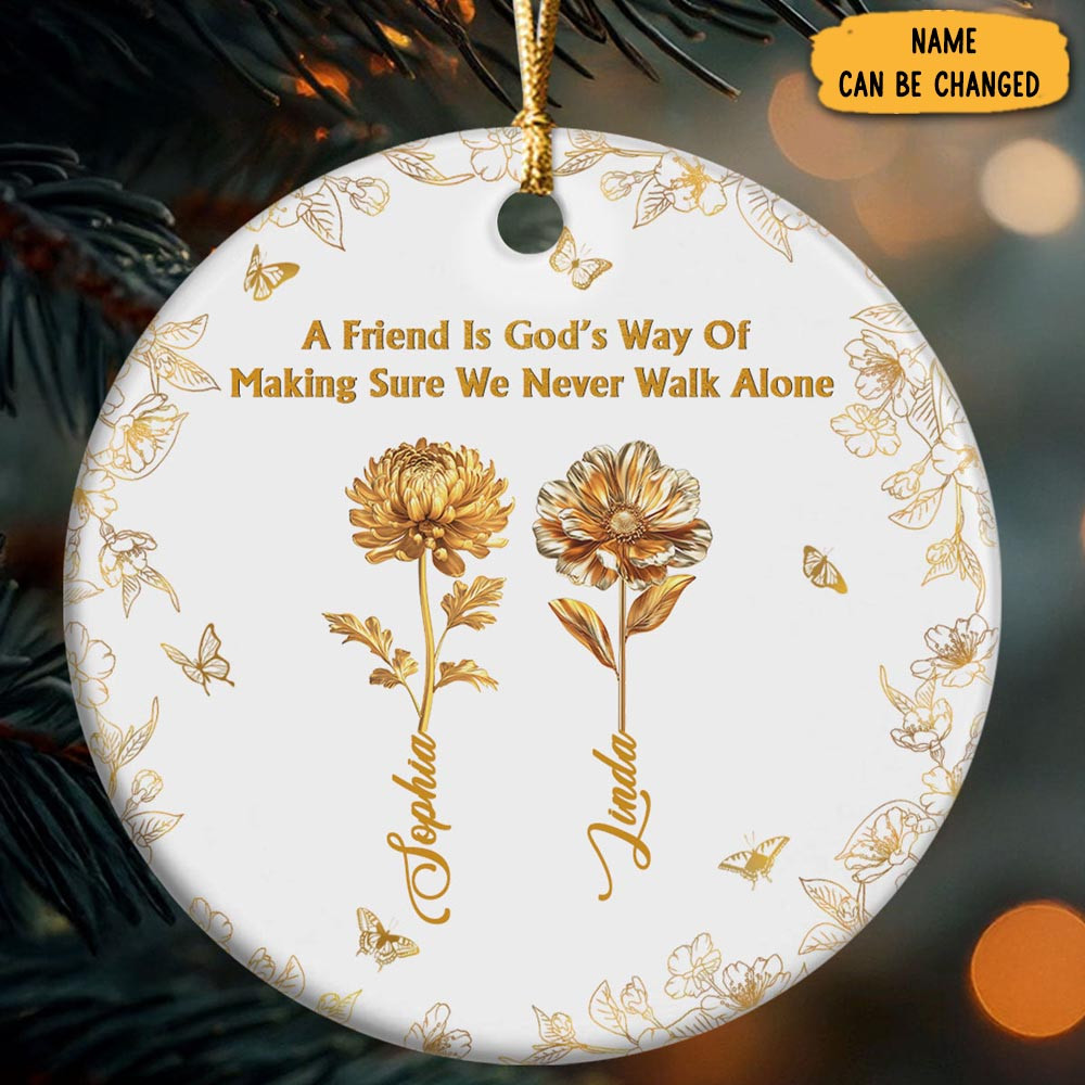 Personalized Friends Are God's Way Christmas Ornament Memorial Ornament Xmas Gifts