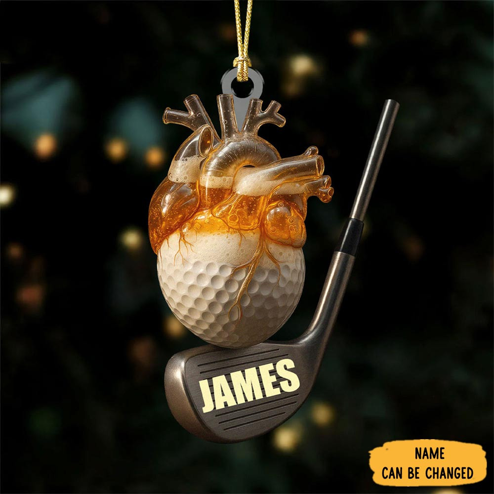 Personalized Fueled By Golf And Beer Christmas Ornament Winter Decor Gifts For Golf Lovers