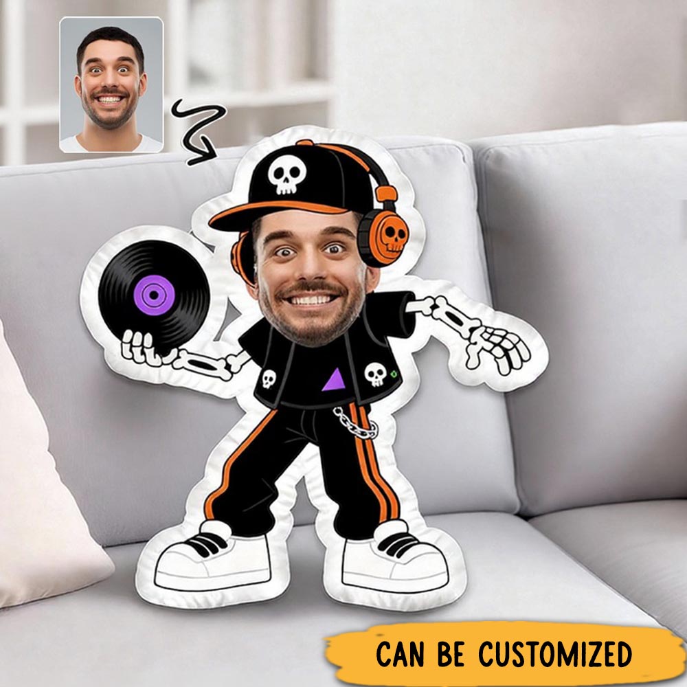 Personalized Funny Custom Face Pillow Custom Photo DJ Plush