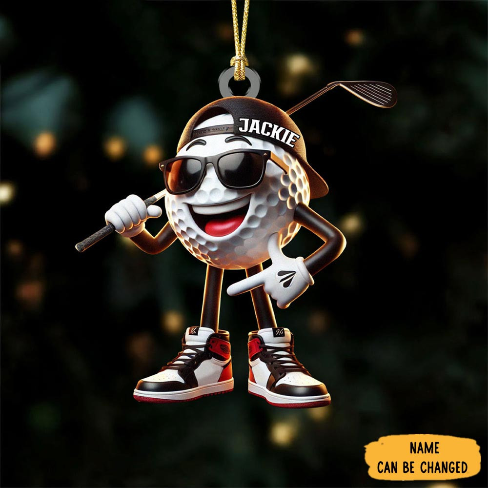 Personalized Funny Golf Ball Christmas Ornament Tree Decor Christmas Golfer Gifts