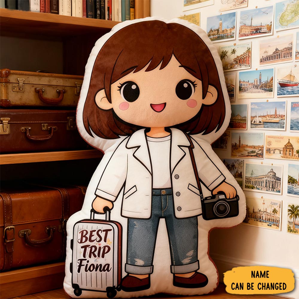 Personalized Funny Pillow Christmas Graphic 3d Print Best Trip Customized Name Gift For Travel Lovers