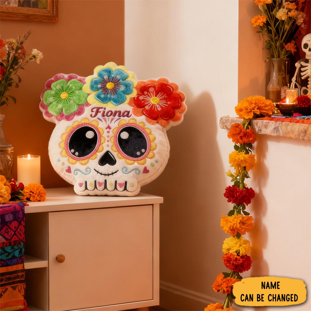 Personalized Funny Pillow Christmas Graphic 3d Print The Day Of The Dead Holiday With Custom Name