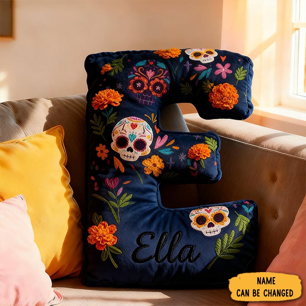 Personalized Funny Pillow Christmas Graphic 3d Print The Day Of The Dead Skull Holiday With Custom Name