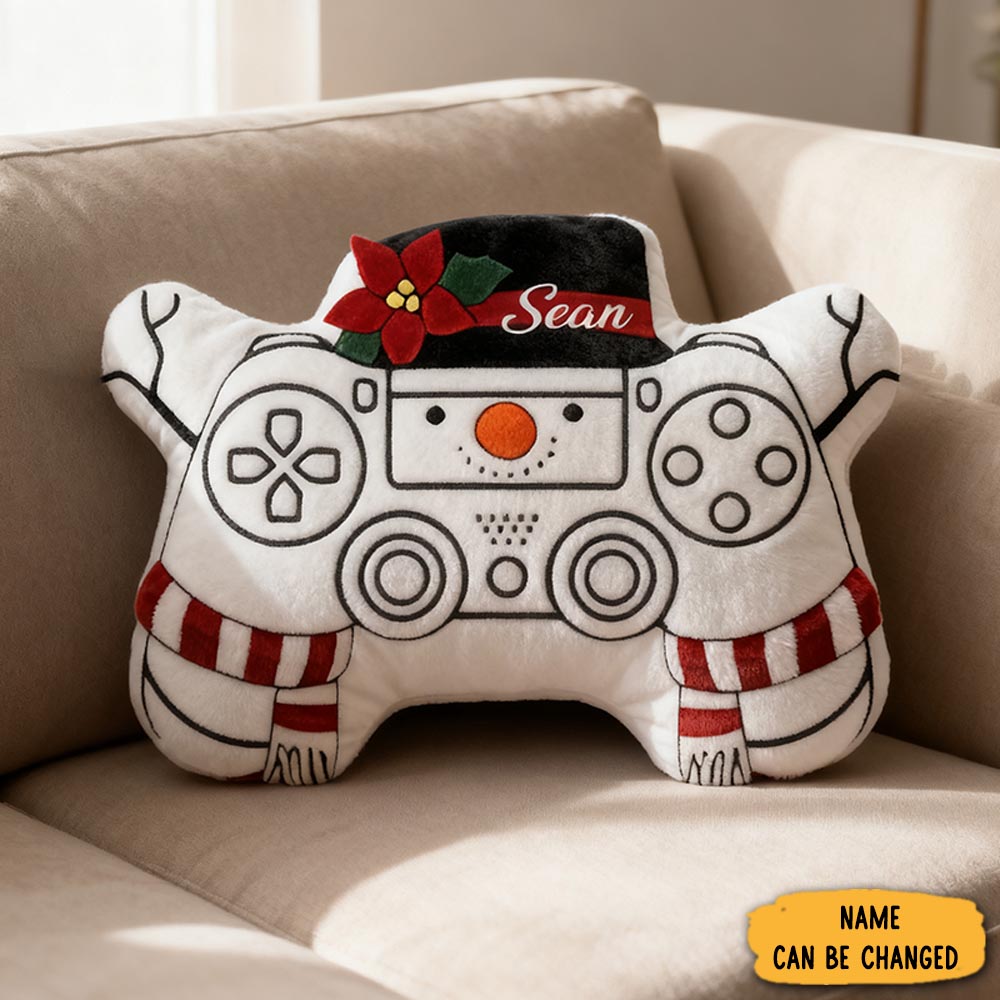 Personalized Game Controller Pillow Game Player Pillow Christmas Gamer With Name Christmas Gift For Kid Game Gamer Lover