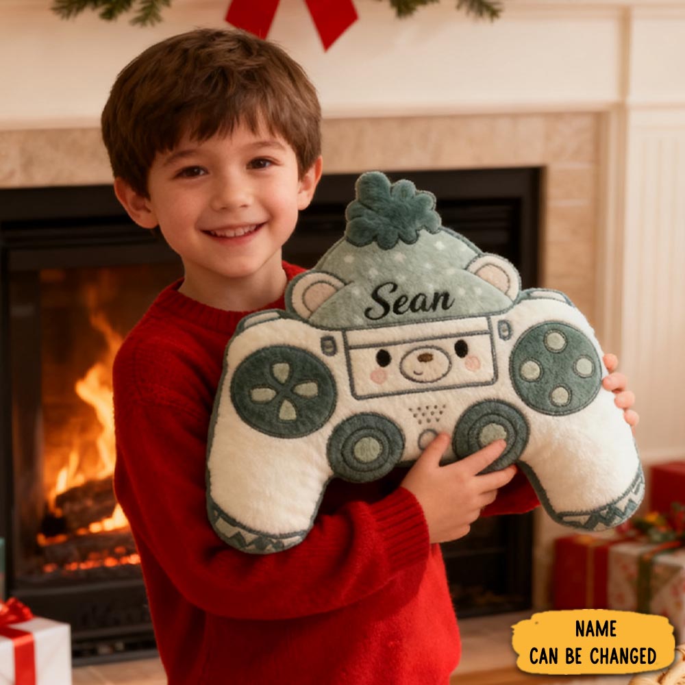 Personalized Game Controller Pillow Game Player Pillow With Name Gift For Kid Gamer Lover