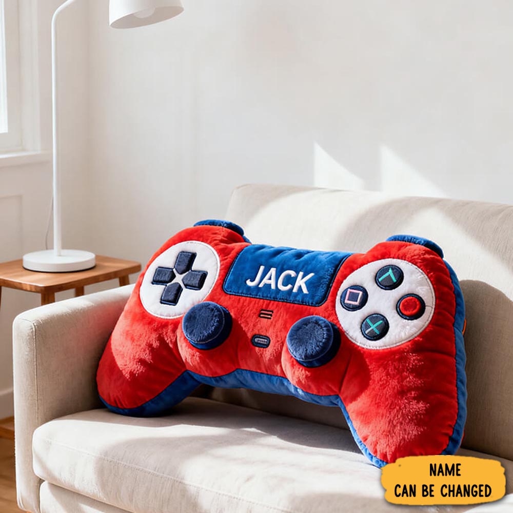 Personalized Game Controller Pillow Interior Decor Throw Pillows Gaming Players Gifts