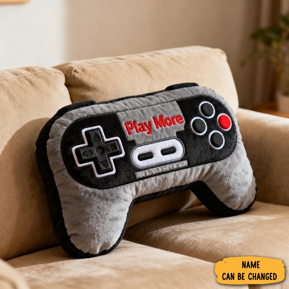 Personalized Game Controller Pillow Interior Decor Throw Pillows Gifts For Gaming Players