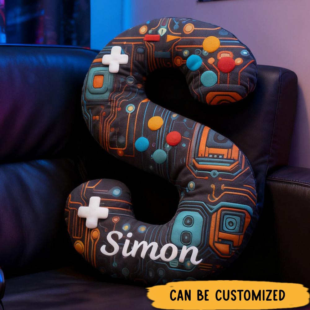 Personalized Gaming Circuit Themed Pillow Computer Technology Enthusiasts Gifts for Game Geek Lover