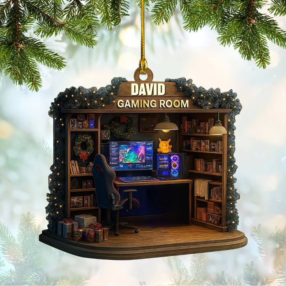 Personalized Gaming Room Custom Acrylic Ornament Gift For Gamers And Tech Enthusiasts