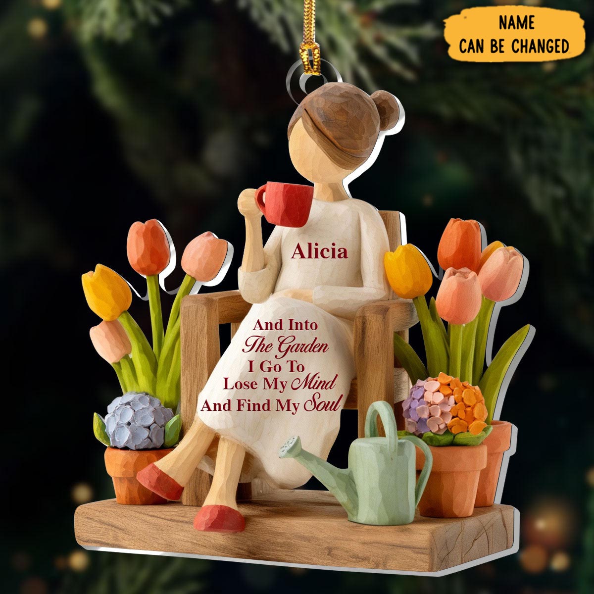 Personalized Garden Christmas Ornament Christmas Tree Decor Xmas Gifts For Garden Lovers