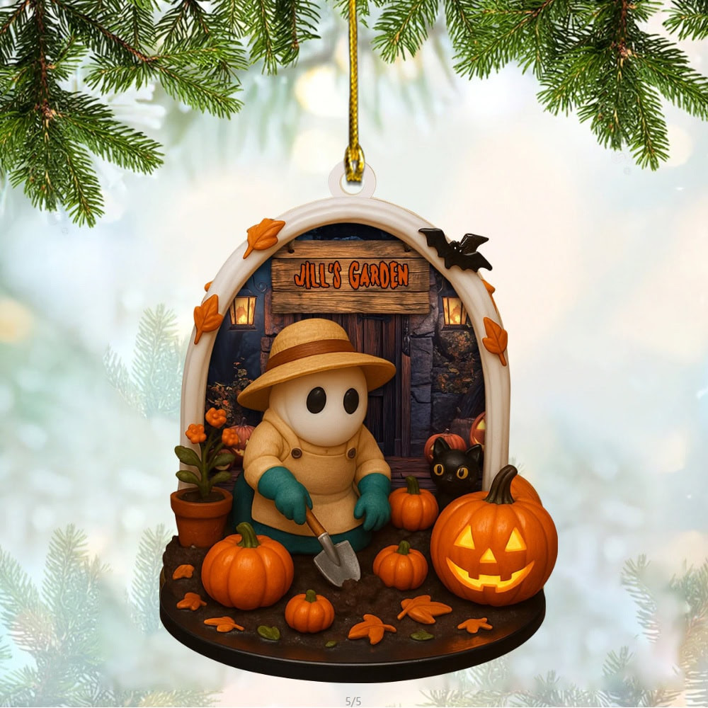 Personalized Garden Pumpkins Acrylic Ornament Gift For Garden Lovers