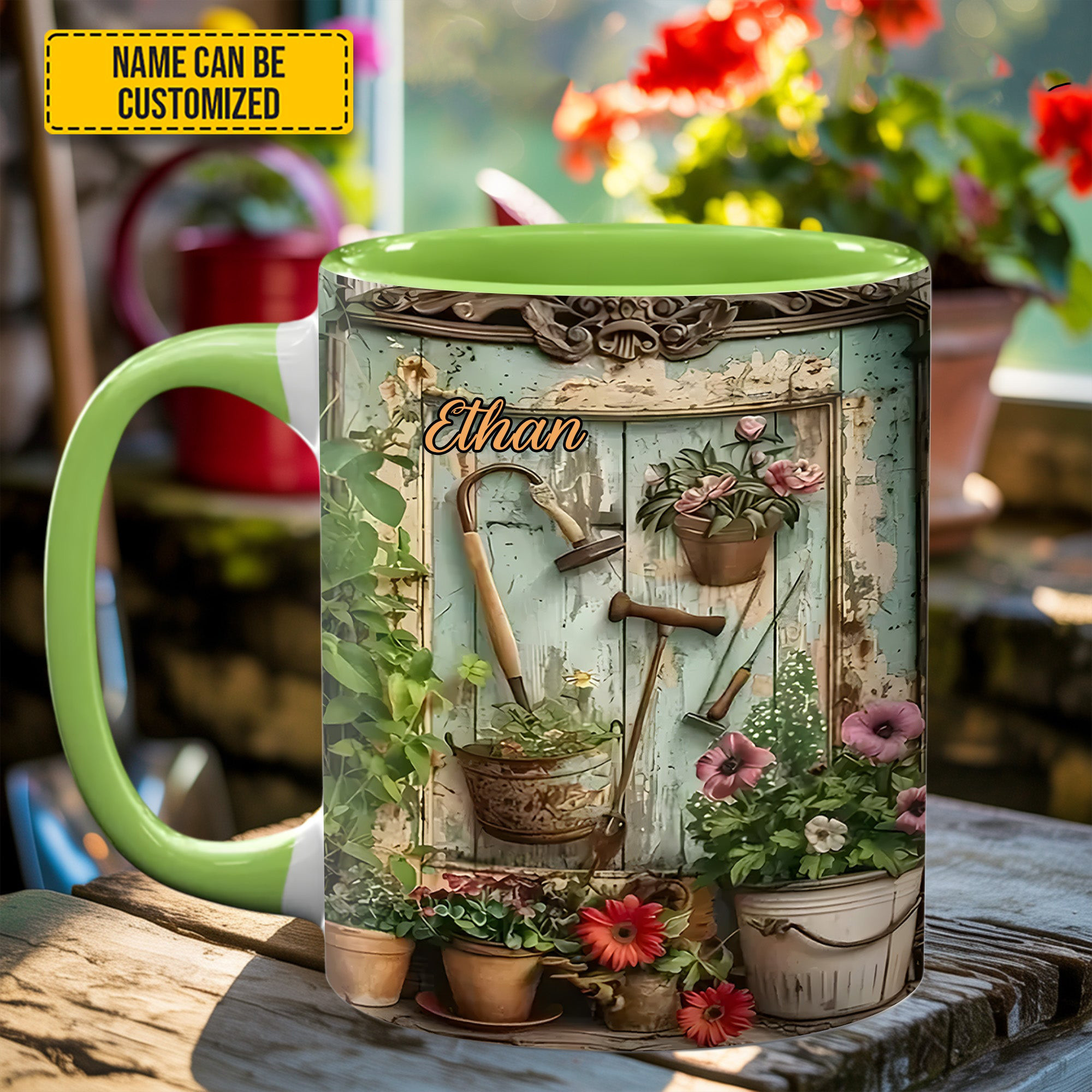 Personalized Garden Tools And Flowers Gardening Mug Flower Decor Gifts For Garden Lovers