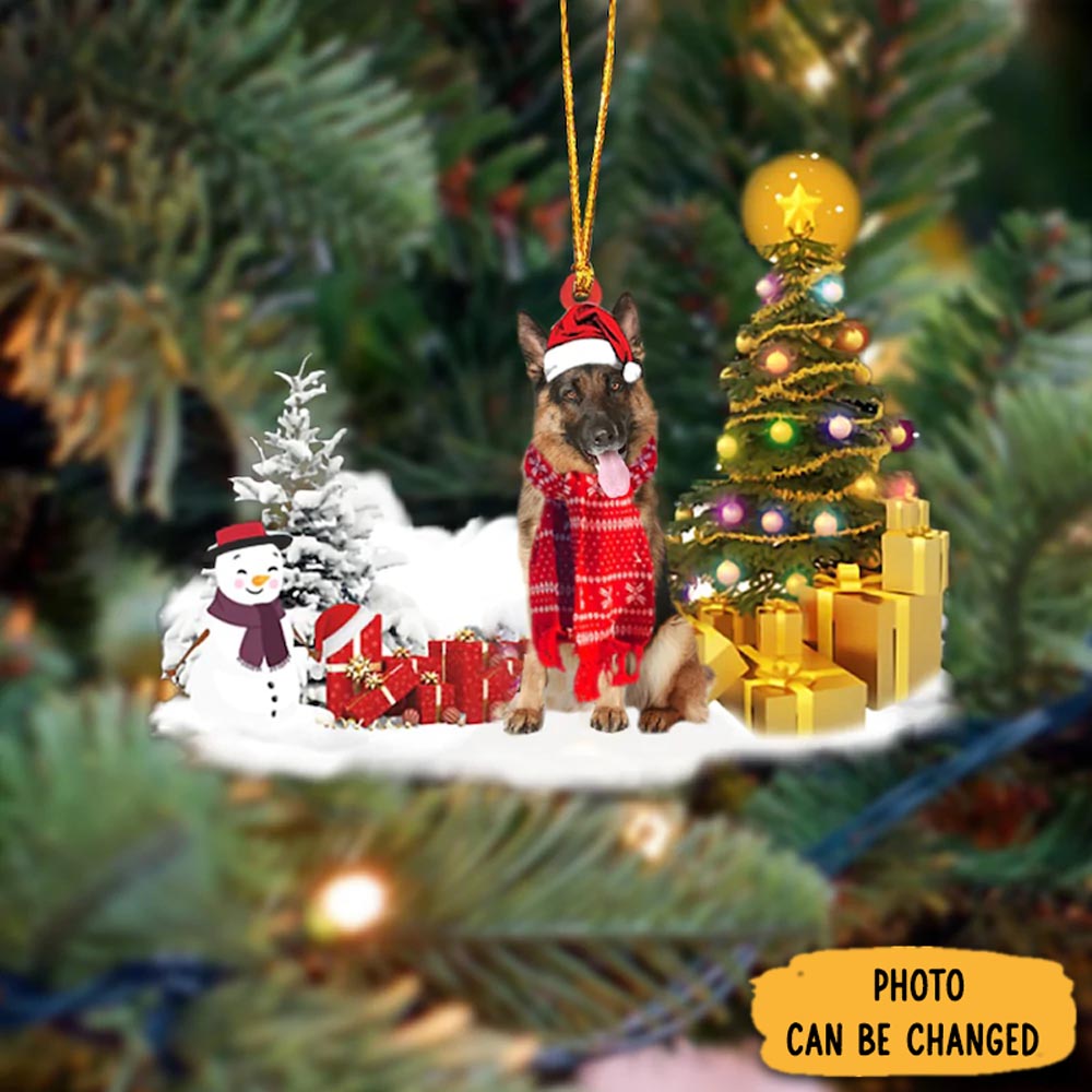 Personalized German Shepherd Christmas Ornament Memorable Anniversary Ornament Keepsake
