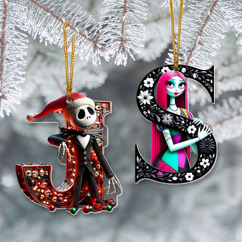 Personalized Gift For Couple Christmas Alphabet Ornament - Fun Holiday Ornament Gift Personalized Gift For Couple Christmas Alphabet Ornament - Fun Holiday Ornament Gift